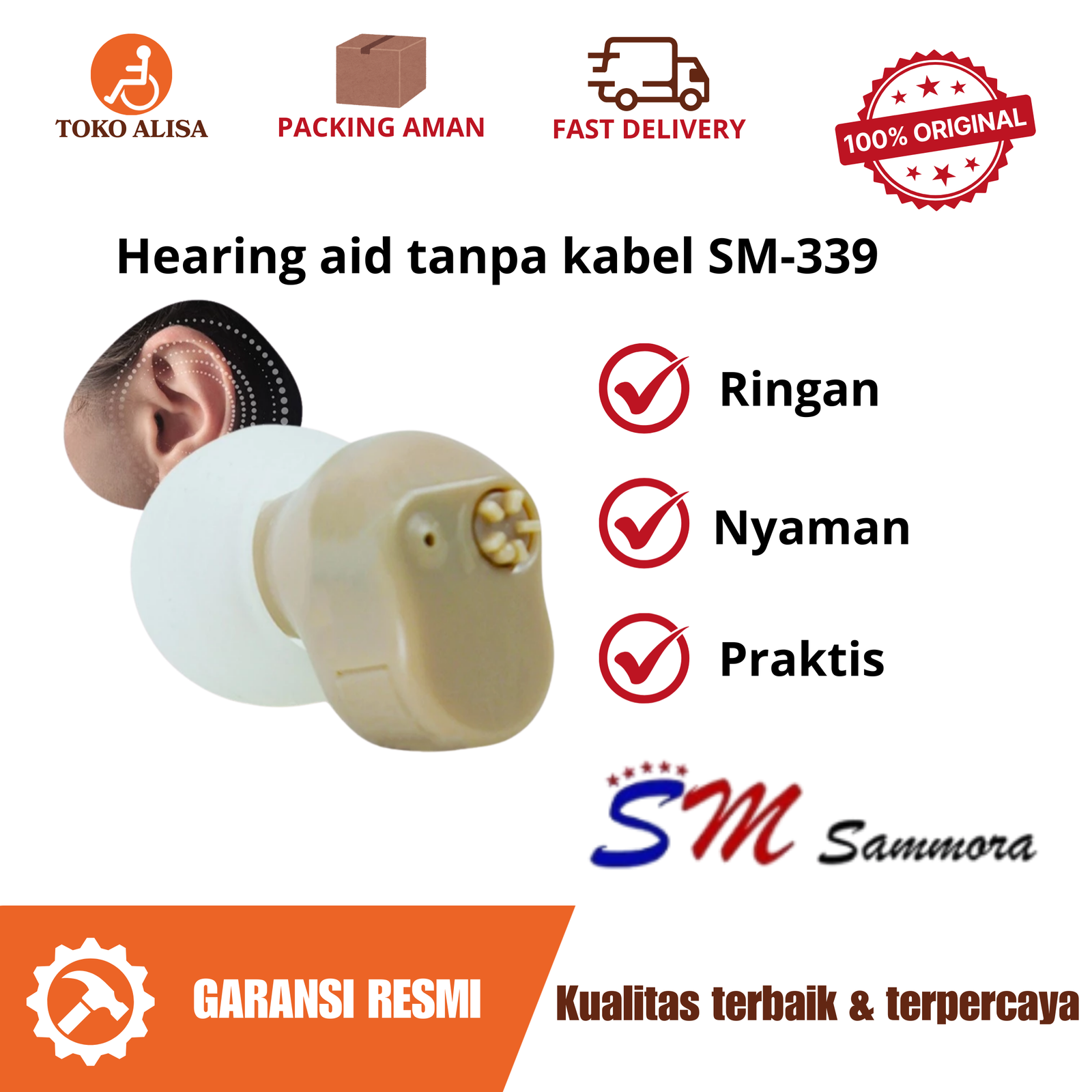 Hearing aid tanpa kabel SM-339